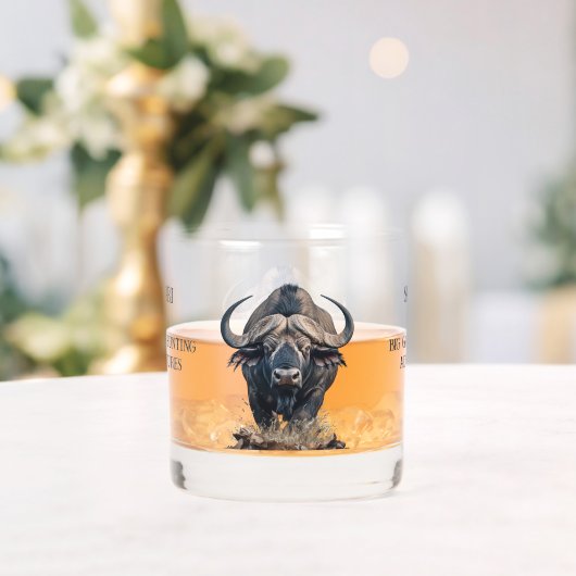 Afrikanischer Büffel Whiskyglas (Insitu (Hochzeit))