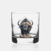 Afrikanischer Büffel Whiskyglas (Rückseite)