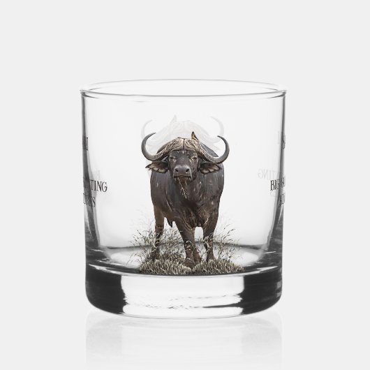 Afrikanischer Büffel Whiskyglas (Vorderseite)