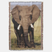 Afrikanischer Busch-Elefant Decke (Vorderseite Vertikal)