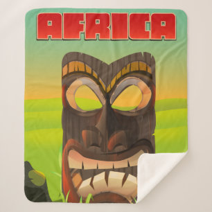 afrikanischer Carvingkopf Sherpadecke
