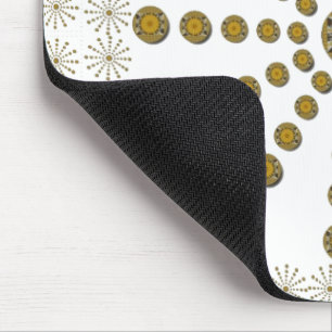Afrikanischer cooler Sonnenblumen-Polka-Dot Kunst Mousepad