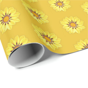 Afrikanischer Daisy/Gazania, Senfgelb Geschenkpapier