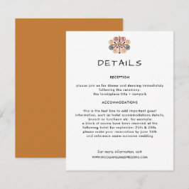 Afrikanischer Dekorationsgast für Hochzeitsinforma Begleitkarte