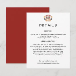 Afrikanischer Dekorationsgast für Hochzeitsinforma Begleitkarte