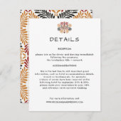 Afrikanischer Dekorationsgast für Hochzeitsinforma Begleitkarte (Vorne/Hinten)