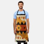 afrikanischer Designhintergrund in braun und schwa Schürze (Getragen)