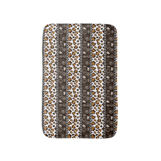 Afrikanischer Druck mit Gepardhautmuster Badematte (Vorderseite Vertikal)
