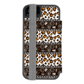 Afrikanischer Druck mit Gepardhautmuster Incipio iPhone Geldbeutel-Hülle (Folio Rückseite)