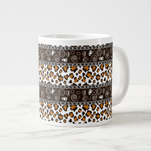 Afrikanischer Druck mit Gepardhautmuster Jumbo-Tasse