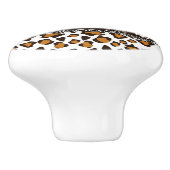 Afrikanischer Druck mit Gepardhautmuster Keramikknauf (Seitenansicht)