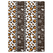 Afrikanischer Druck mit Gepardhautmuster Klemmbrett (Rückseite)