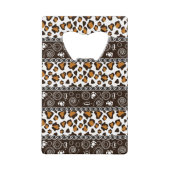 Afrikanischer Druck mit Gepardhautmuster Kreditkartenflaschenöffner (Vorderseite)