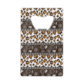 Afrikanischer Druck mit Gepardhautmuster Kreditkartenflaschenöffner (Rückseite)