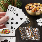 Afrikanischer Druck mit Gepardhautmuster Spielkarten (In Situ)