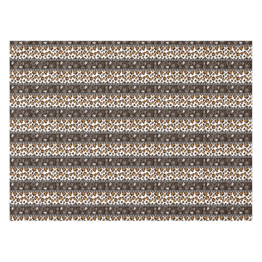 Afrikanischer Druck mit Gepardhautmuster Tischdecke (Vorderseite (Horizontal))