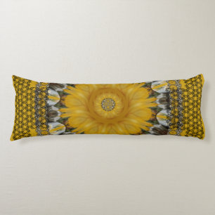 Afrikanischer Druck Sonnenblume Goldenes Design Seitenschläferkissen