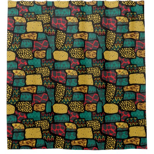 Afrikanischer Duschvorhang (Vorderseite)