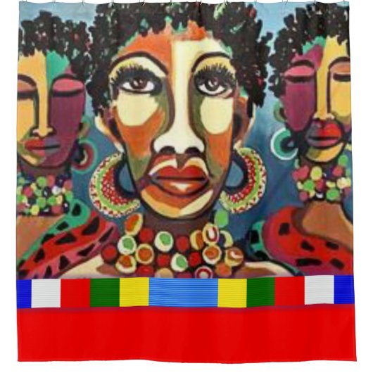 Afrikanischer Duschvorhang (Vorderseite)