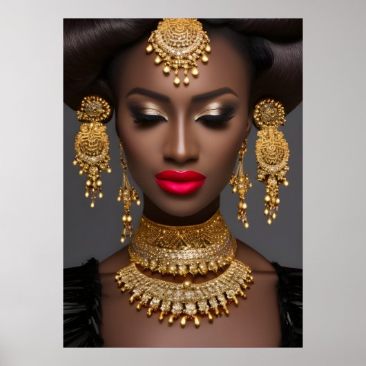 Afrikanischer Edelsteine aus Edelglam Poster (Vorne)