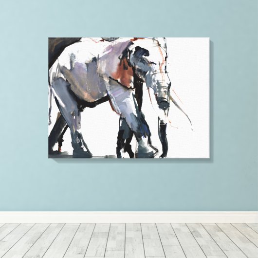 Afrikanischer Elefant 2012 Leinwanddruck (Insitu (Holzboden))