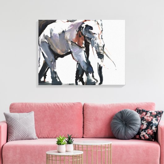 Afrikanischer Elefant 2012 Leinwanddruck (Insitu (Wohnzimmer))