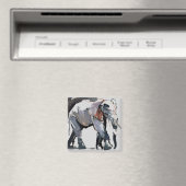 Afrikanischer Elefant 2012 Magnet (In Situ (Geschirrspüler))