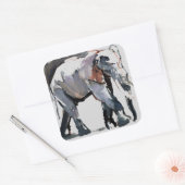Afrikanischer Elefant 2012 Quadratischer Aufkleber (Umschlag)