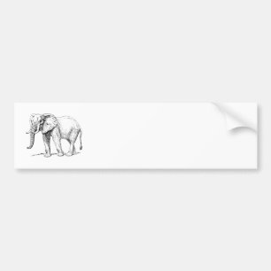 Afrikanischer Elefant Autoaufkleber