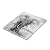 afrikanischer Elefant, der im Bleistiftentwurf Fliese (Seite)