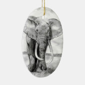 afrikanischer Elefant, der im Bleistiftentwurf Keramik Ornament (Rechts)