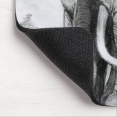 afrikanischer Elefant, der im Bleistiftentwurf Mousepad (Ecke)