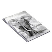 afrikanischer Elefant, der im Bleistiftentwurf Notizblock (Rechte Seite)