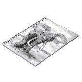 afrikanischer Elefant, der im Bleistiftentwurf Notizblock (Linke Seite)