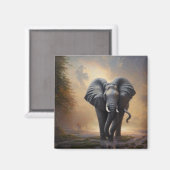 Afrikanischer Elefant - der König - Magnet (Vorderseite/Rückseite)
