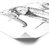 Afrikanischer Elefant Fotodruck (Ecke)