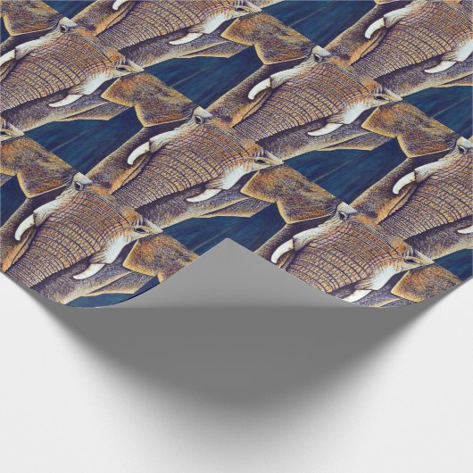 Afrikanischer Elefant-Geschenk-Packpapier Geschenkpapier (Ecke)