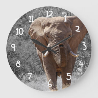 Afrikanischer Elefant Große Wanduhr