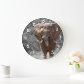 Afrikanischer Elefant Große Wanduhr (Zuhause)