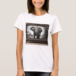 afrikanischer Elefant im analogen Fernsehen, T-Shirt
