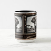 afrikanischer Elefant im analogen Fernsehen, Tasse (Zentrum)