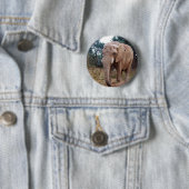 Afrikanischer Elefant im Busch Button (Beispiel)