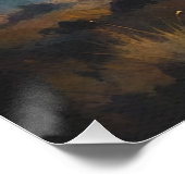 Afrikanischer Elefant in der Abenddämmerung Poster (Ecke)