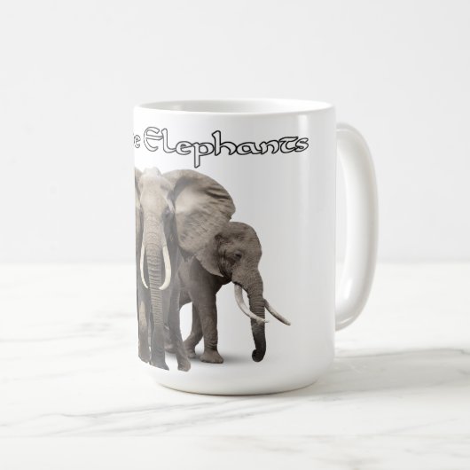 Afrikanischer Elefant Kaffeetasse (VorderseiteRechts)