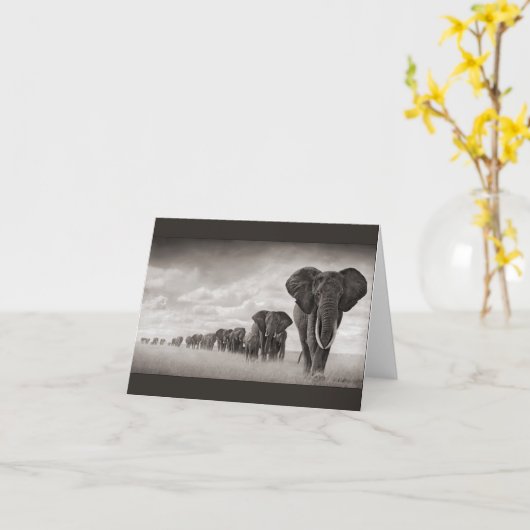 Afrikanischer Elefant Karte (Gelbe Blume)