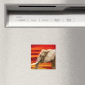 Afrikanischer Elefant - Kühlschrankmagnet (In Situ (Geschirrspüler))