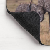 Afrikanischer Elefant mit Baby Mousepad (Ecke)