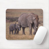 Afrikanischer Elefant mit Baby Mousepad (Mit Mouse)