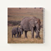 Afrikanischer Elefant mit Baby Notizblock (Rückseite)