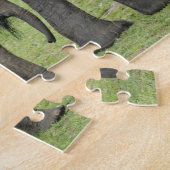 Afrikanischer Elefant mit Baby Puzzle (Seite)